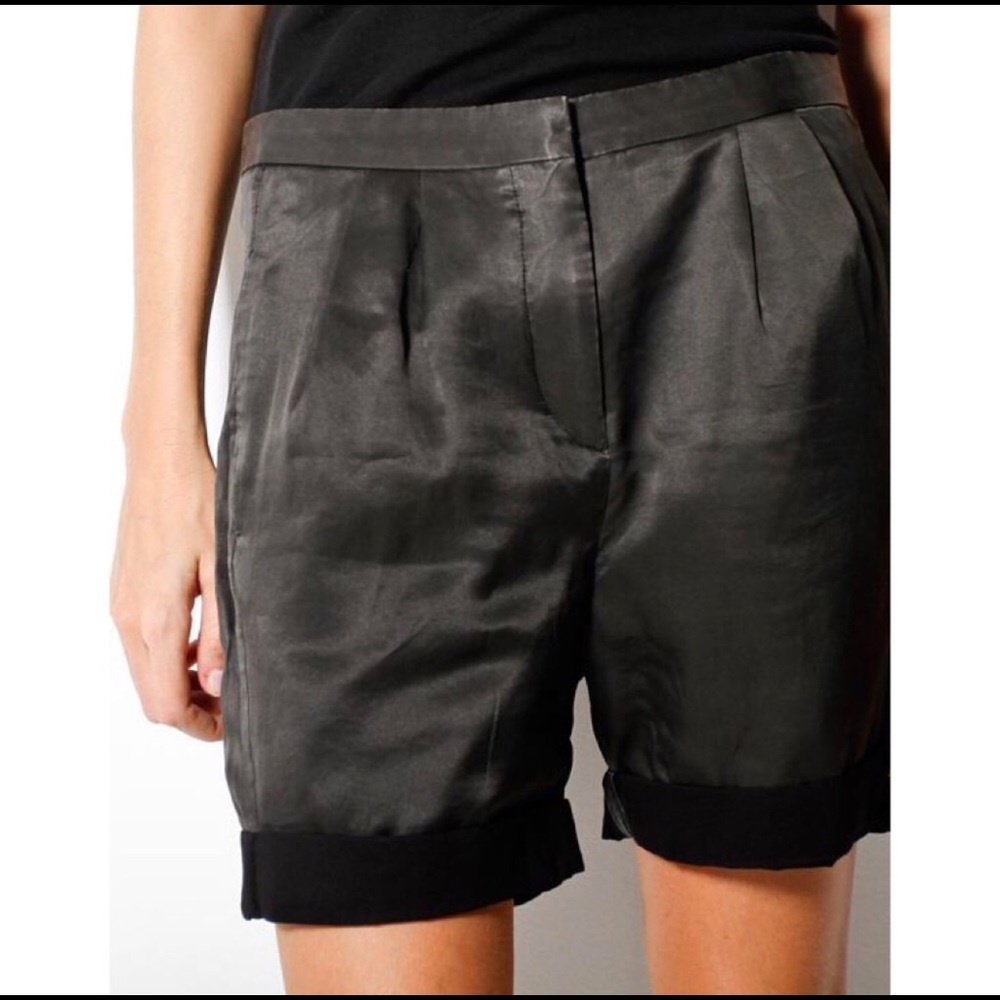 ACNE Ciara silk blend cuffed short